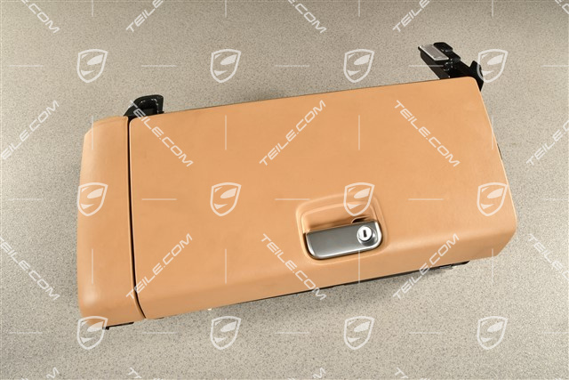 Schowek na rękawiczki kompletny, Skóra, beżowa LHD