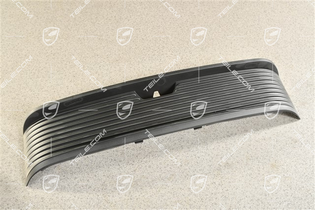 Cover trim, Front bumper center, Black matte