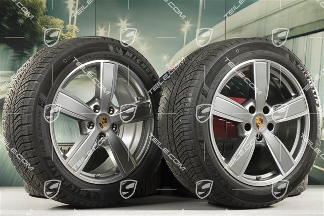 20-inch Cayenne COUPE Sport Classic winter wheel set, rims 9J x 20 ET50 + 10,5J x 20 ET55 + NEW Michelin winter tyres 275/45 R20 + 305/40 R20, with TPMS