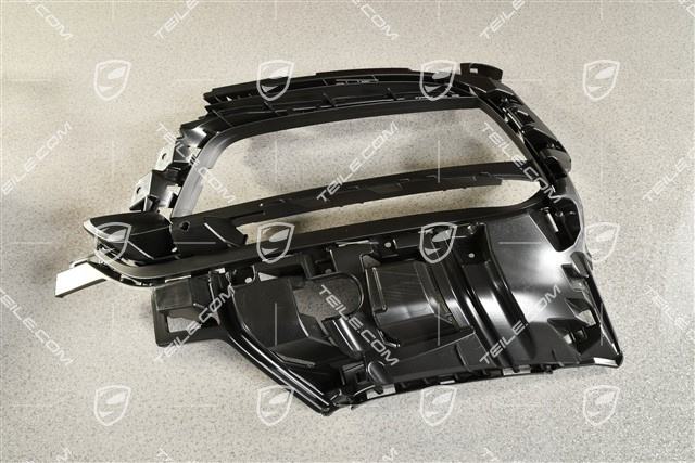 Front bumper side ventilation grille, Black matte, R