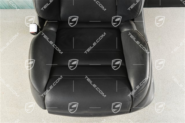 Seat, el. adjustment, leather, black, L