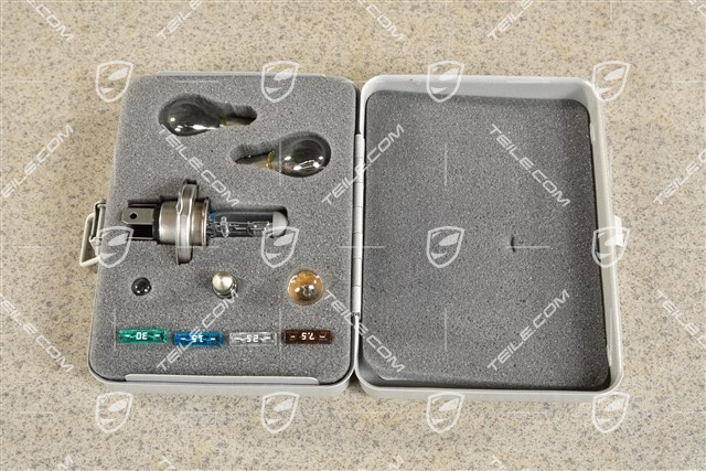 Ersatzlampenkasten, Set Glühlampen und Sicherungen 12 Volt für Porsche 968