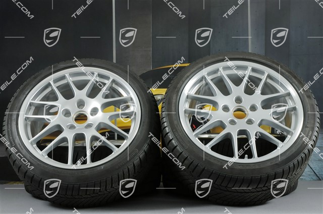 20" RS Spyder Winterräder Satz, Felgen 9,5J x 20 ET65 + 10,5J x 20 ET65 + NEUE Winterreifen Continental 255/40 R20 + 285/35 R20, mit RDK Sensoren