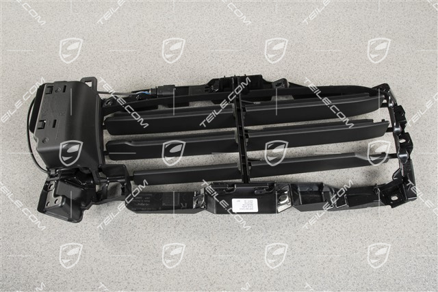 Radiator grille shutter / cooling air controls flap,ventilation grille, black matte, R