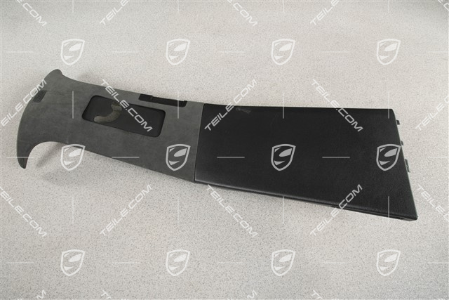 Verkleidung von B-Säule, Alcantara Satinschwarz/Schwarz, Klimaanlage mechanisch, R