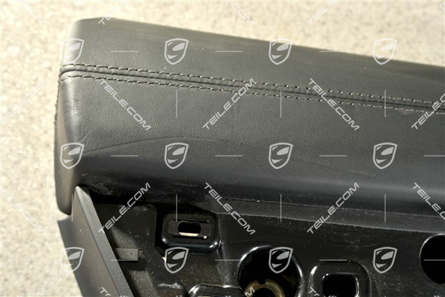 Turverkleidung, hinten, leder, Schwarz, L