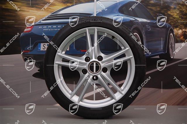 18" Boxster S II komplet kół letnich, przednie felgi 8J x 18 ET57 + tylne 9J x 18 ET43 + NOWE opony Michelin 235/40 ZR18 + 265/40 ZR18