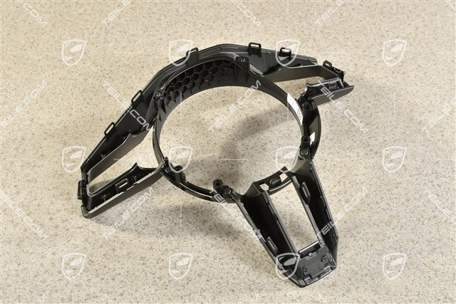 Blenda / dekor ozdobny kierownicy czarny z ciemnoszarym akcentem