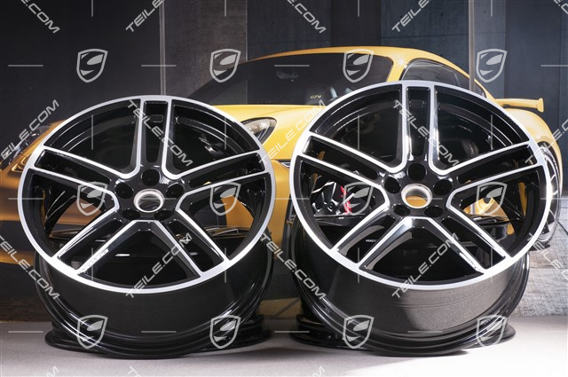 20" Felgensatz "Macan Turbo", 9J x 20 ET 26 + 10J x 20 ET19, BORBET, schwarz hochglanz