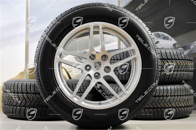 18-inch "Macan S" Winter wheel set, rims 8J x 18 ET21 + 9J x 18 ET21, Pirelli winter tyres 235/60 ZR 18 + 255/55 ZR 18, with TPMS