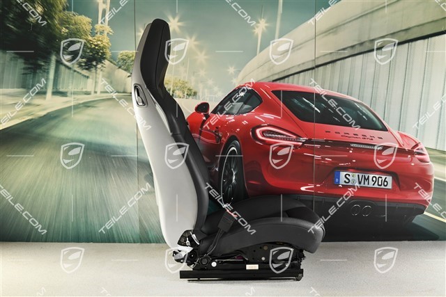 Sportsitz, elektrisch verstellbar, 18-fach, mit Heizung, Lendenwirbelstütze, Belüftung, Leder, schwarz L