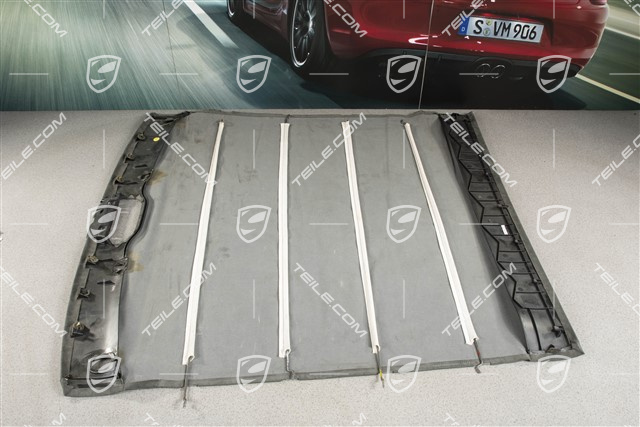 Tapicerka dachu, coupé bez szyberdachem, Alcantara, stone grey