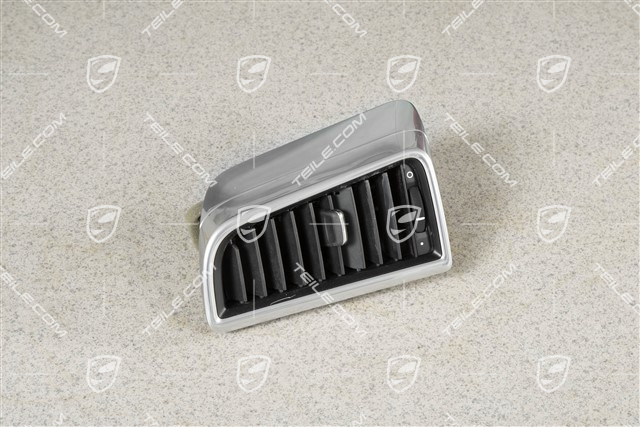Kratka wentylacyjna słupka-B, dolna, Galvano silver, L