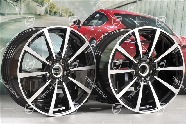 20" Carrera Classic Felgen Satz, 8,5J x 20 ET51 + 11J x 20 ET70, schwarz hochglanz