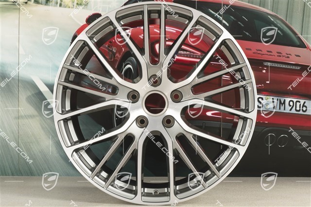 21" Panamera Exclusive Design Sport Felge, 10,5J x 21 ET71, in Platinsilber-Metallic