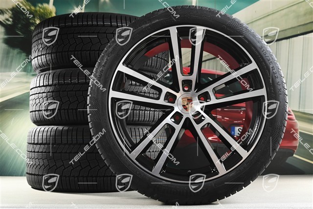 22-inch winter wheel set Sport Design, wheel rims 10J x 22 ET48 +11,5J x 22 ET61 + Continental winter tyres 285/40 R22 + 315/35 R22, black high gloss