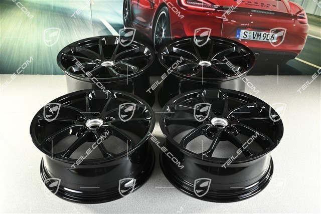 20-inch wheel rim set SPYDER, 8,5J x 20 ET57 + 10,5J x 20 ET47, black high gloss