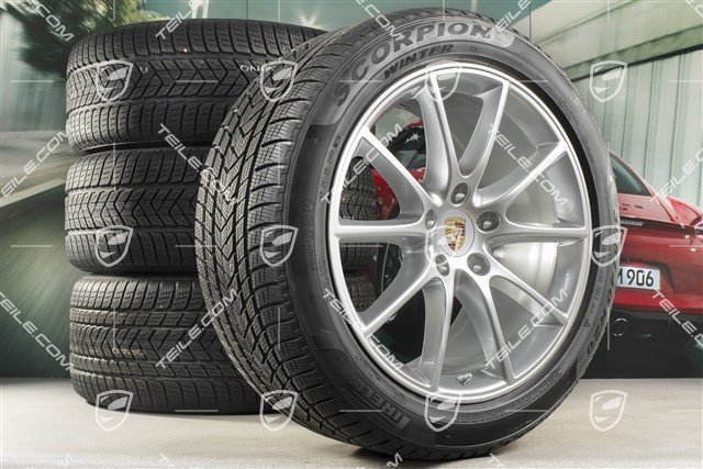 20-inch Cayenne COUPE Design winter wheel set, rims 9J x 20 ET50 + 10,5J x 20 ET55 + NEW Pirelli winter tyres 275/45 R20 + 305/40 R20, with TPMS