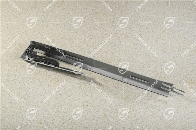 Abdeckung, Sitzversteller für Vordersitz, Stahlgrau, L