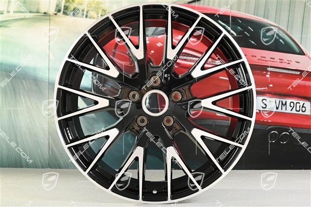 21" Panamera Exclusiv Design wheel rim, 10.5J x 21 ET71, high-gloss black