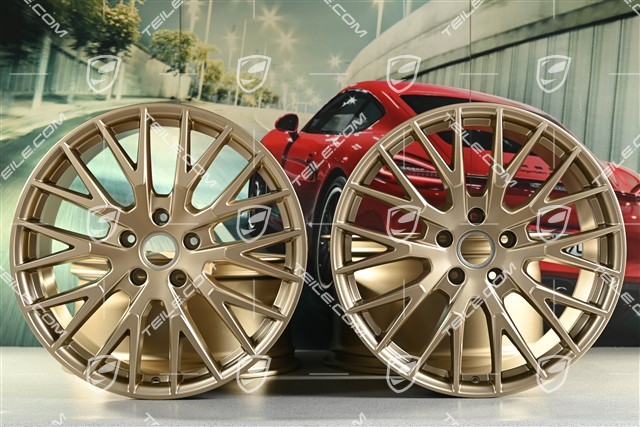 21" Felgensatz Panamera Exclusive Design, 9,5J x 21 ET71 + 11,5J x 21 ET69, neodyme