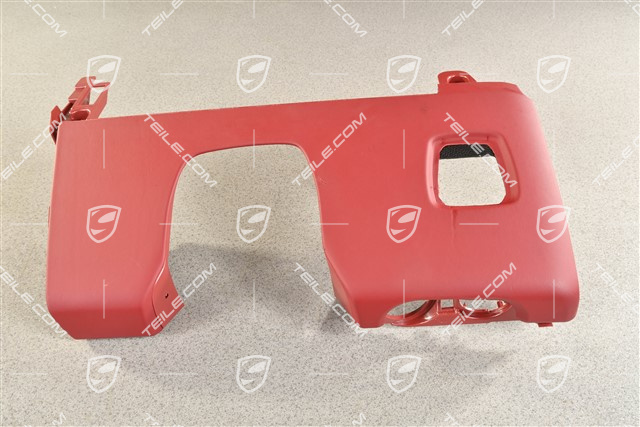 Dashboard trim lower part, Leather, bordeaux red