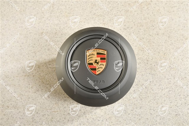 Poduszka bezpieczeństwa / Airbag, kierownicy, czarna obwódka, czarna skóra