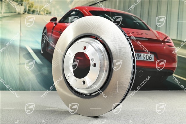 Disc brake, front axle, Brake caliper Black / Red, L