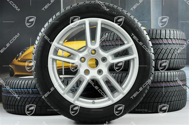 19" Winterräder Satz "Panamera", Felgen 9J x 19 ET64 + 10,5 J x 19 ET62 + Continental ContiWinterContact PS830 P Winterreifen 265/45 R19 + 295/40 R19