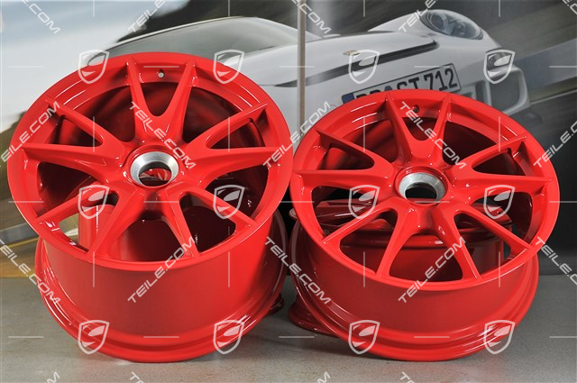 19" GT3 II Felgensatz, Indischrot, vorne 8,5J x 19 ET53 + hinten 12J x 19 ET63