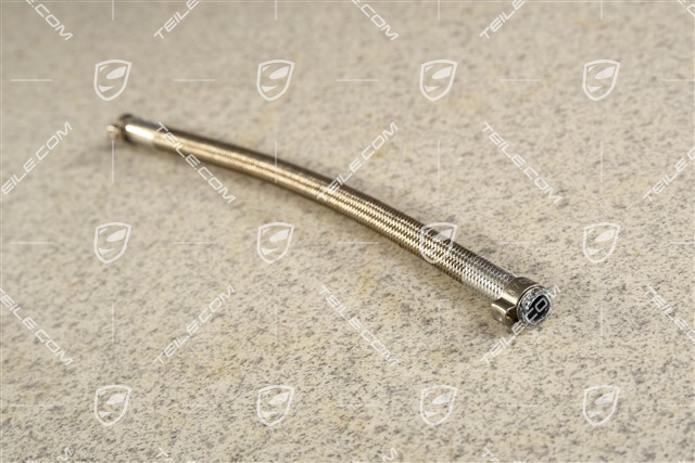 Stainless steel braided vacuum hose 190mm long