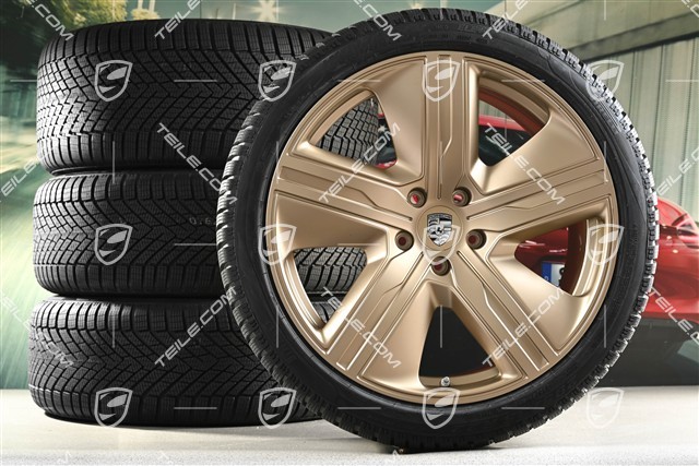 22" koła zimowe Macan Exclusive Design, felgi 9J x 22 ET29 + 11J x 22 ET47 + NOWE opony zimowe Pirelli 255/40 R22 + 295/35 R22, neodyme
