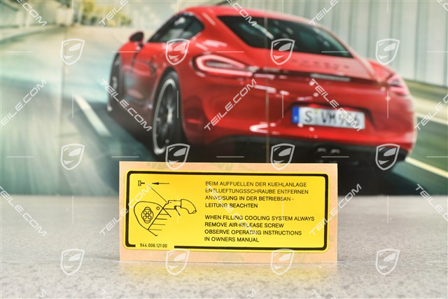 Klebeschild / Hinweiss / Hinweisschild, Entlüfter