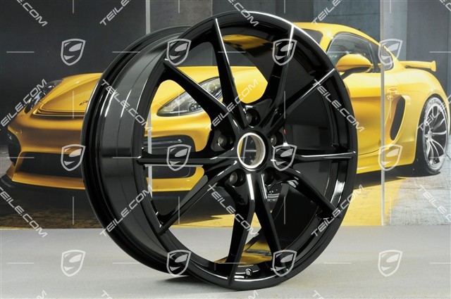 20-inch wheel rim set Carrera S IV, 8J x 20 ET57 + 10J x 20 ET45, Jet Black Metallic