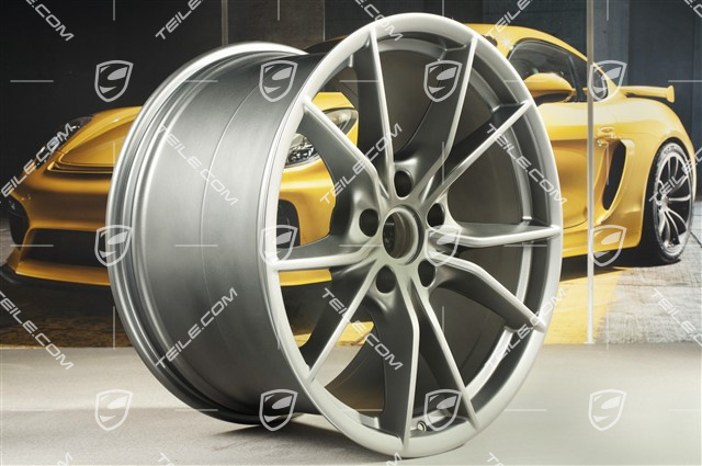20" Felgensatz Carrera S IV, Felgen 8,5 J x 20 ET49 + 11,5 J x 20 ET56, Platinum Seidenmatt