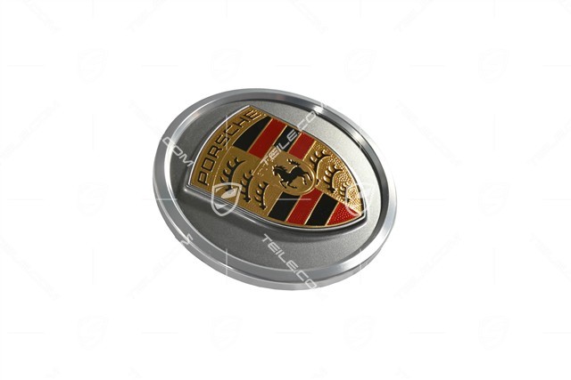 Wheel hub cap, crest coloured, Platinsilver / silver