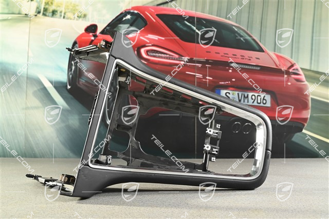 Centre console / tunnel, part, Leather, Black, (damaged leather)