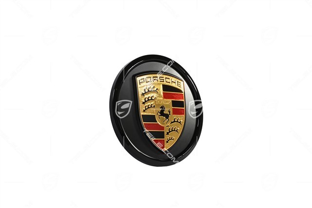 Radzierdeckel, Wappen farbig, Schwarzmatt / Ring in Schwarzglanzend