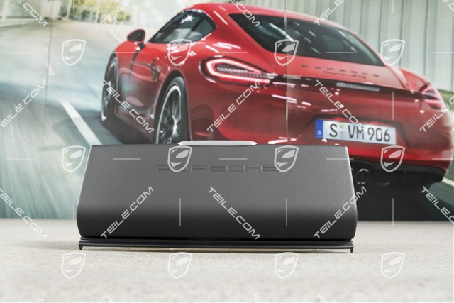 Abdeckung des Porsche Communication Management (PCM) SIM-Karte und CD / DVD-Steckplatz, Leder Schwarz