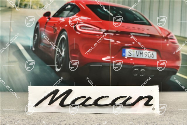 Emblemat / napis "Macan", czarny półmat