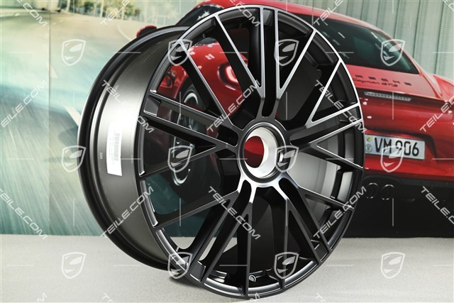 21" Felga Panamera Turbo S, 9,5J x 21 ET71, czarny satynowy półmat