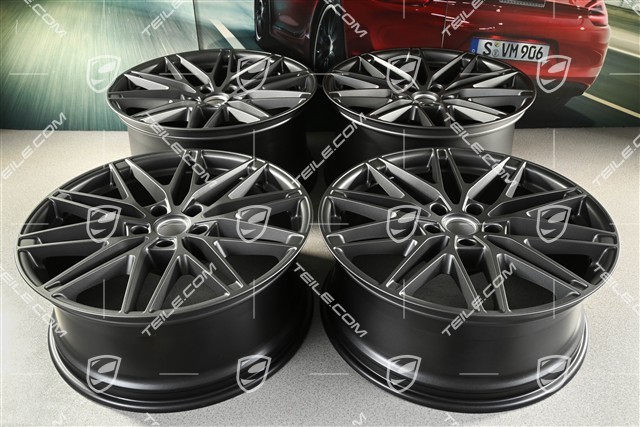 22-Zoll-Felgensatz Macan RS Spyder Design, 9J x 22 ET29 + 11J x 22 ET47, Vesuvgrau