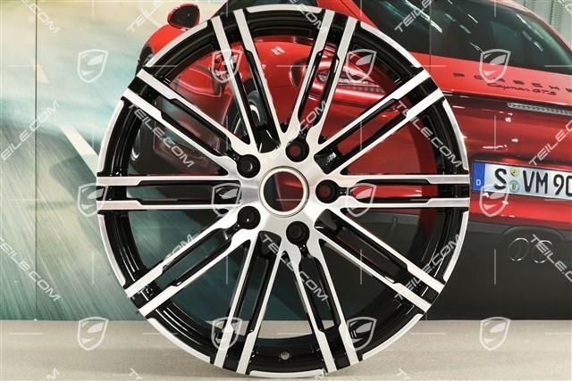 20-inch wheel rim, Turbo III, 10J x 20 ET50, black high gloss