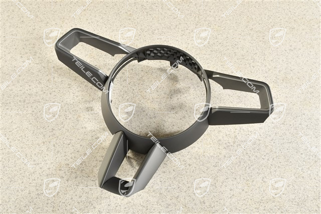 Blende, Lenkrad, Schwarz mit Dunkelsilber