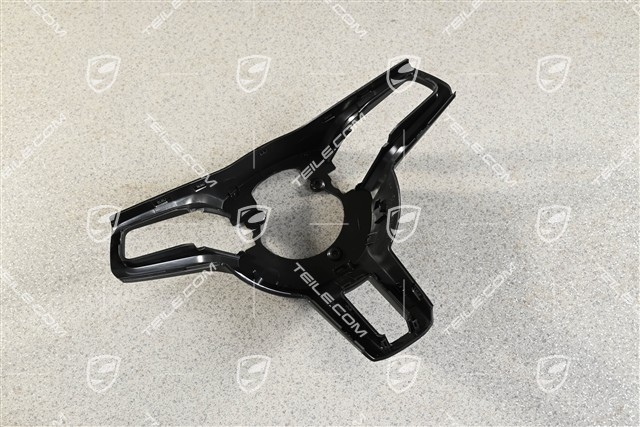 Cover trim rear for heated Steering wheel with paddles, Black