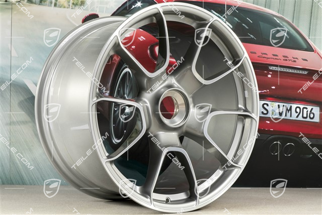 20"+21" Turbo S Exclusive Design Felgensatz, 9,5J x 20 ET44 + 12J x 21 ET70, Platinsilber