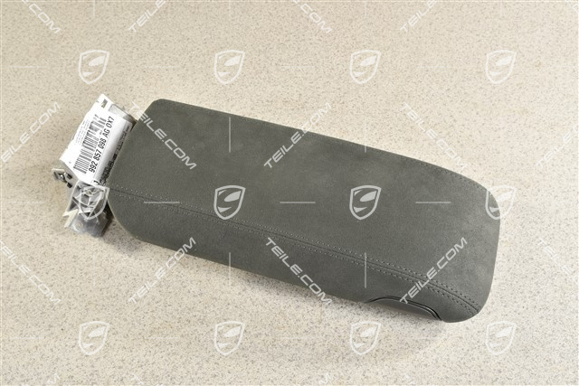 Armrest / tunnel, trim cover, Alcantara, Black