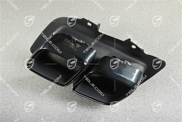 Turbo S, Endrohr / Abgasendrohr, Doppelendrohre, Schwarzchrom, L