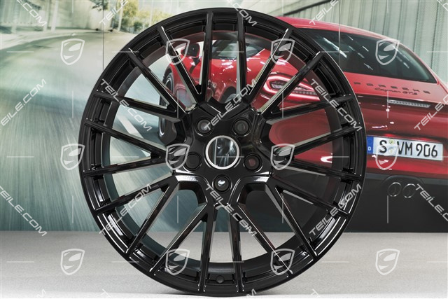 21" Felgensatz Cayenne RS Spyder, 11J x 21 ET49 + 9,5J x 21 ET46, schwarz hochglanz, für den Cayenne Coupé