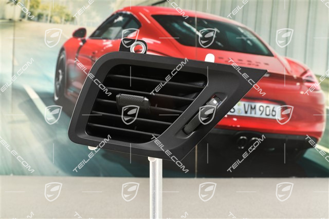 Dashboard defroster trim, Black, R